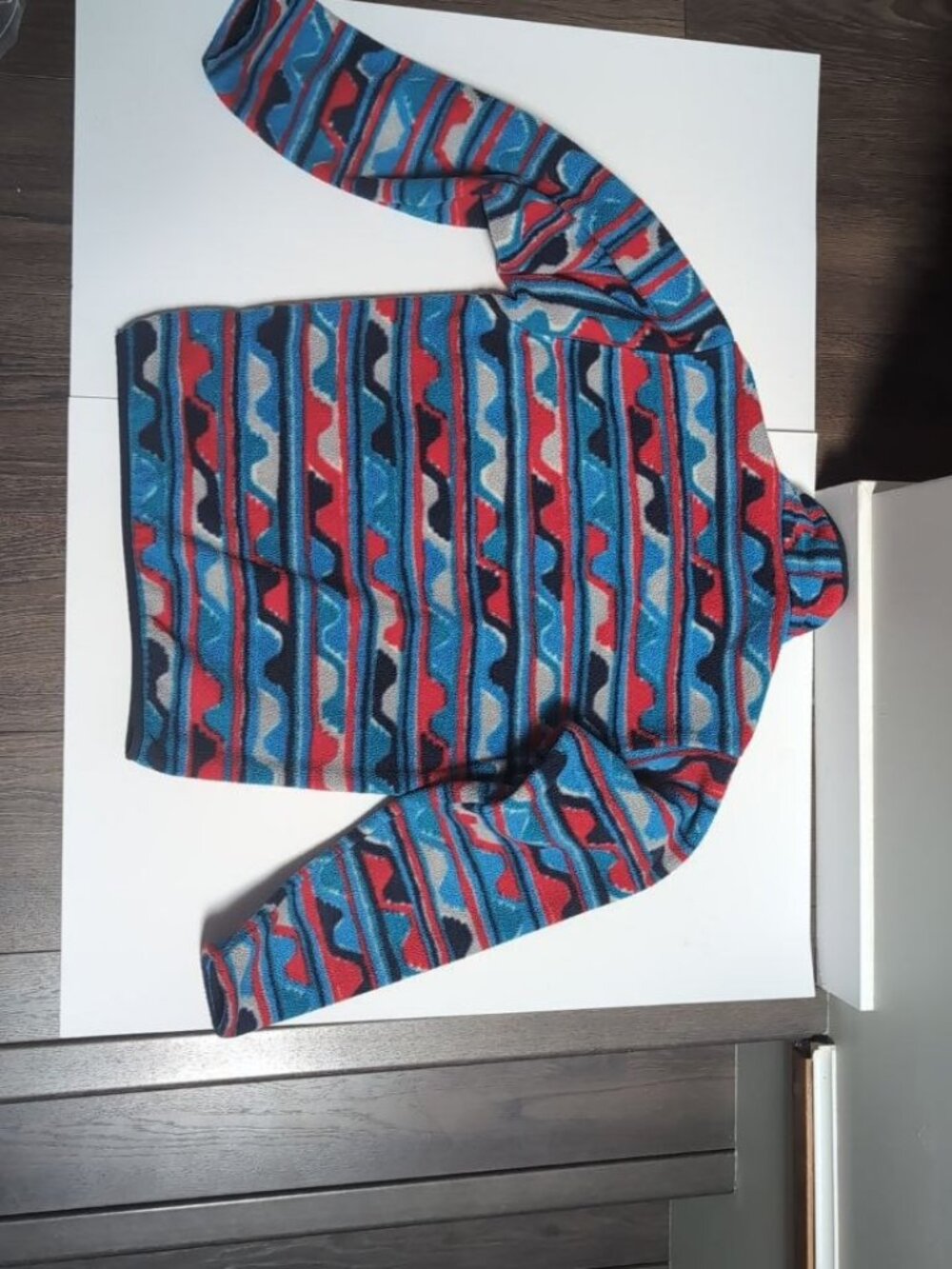Patagonia Synchilla Snap-T Aztec Blue Delta Waves Pullover - Picture 6 of 12